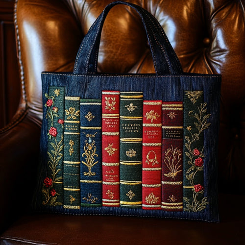 Floral Books XR2109029CL Quilted Tote Bag