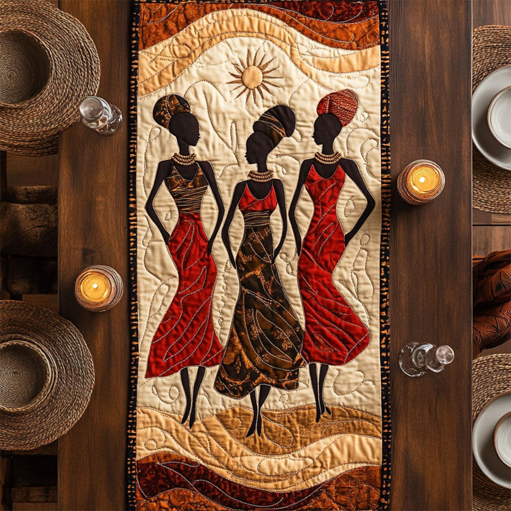 Beauty Of African WY2404021CL Quilted Table Runner