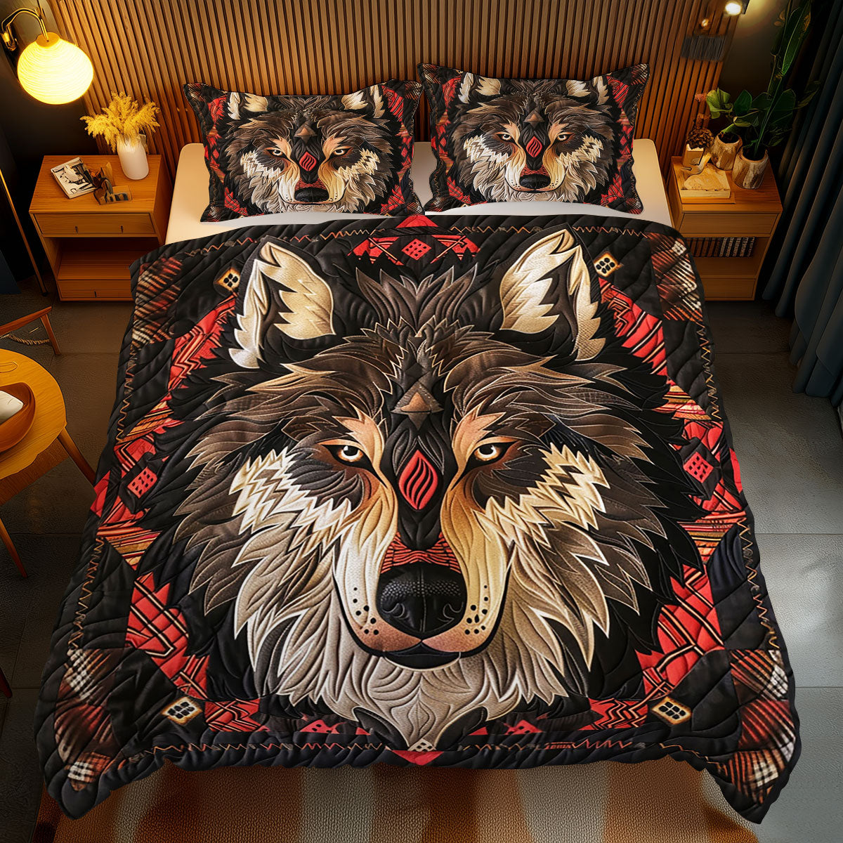 Native American Wolf WJ2110030CL Duvet Cover Set