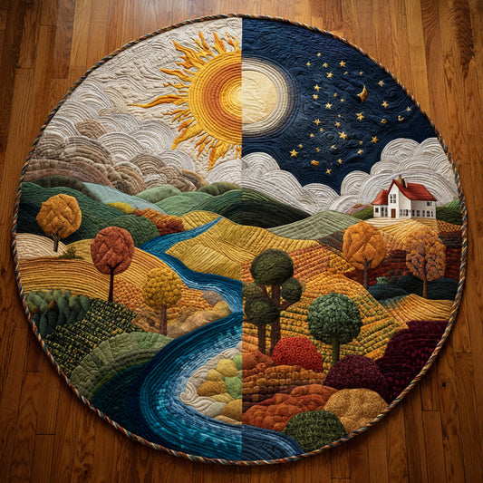 Day and Night CW1108019CL Quilted Round Mat
