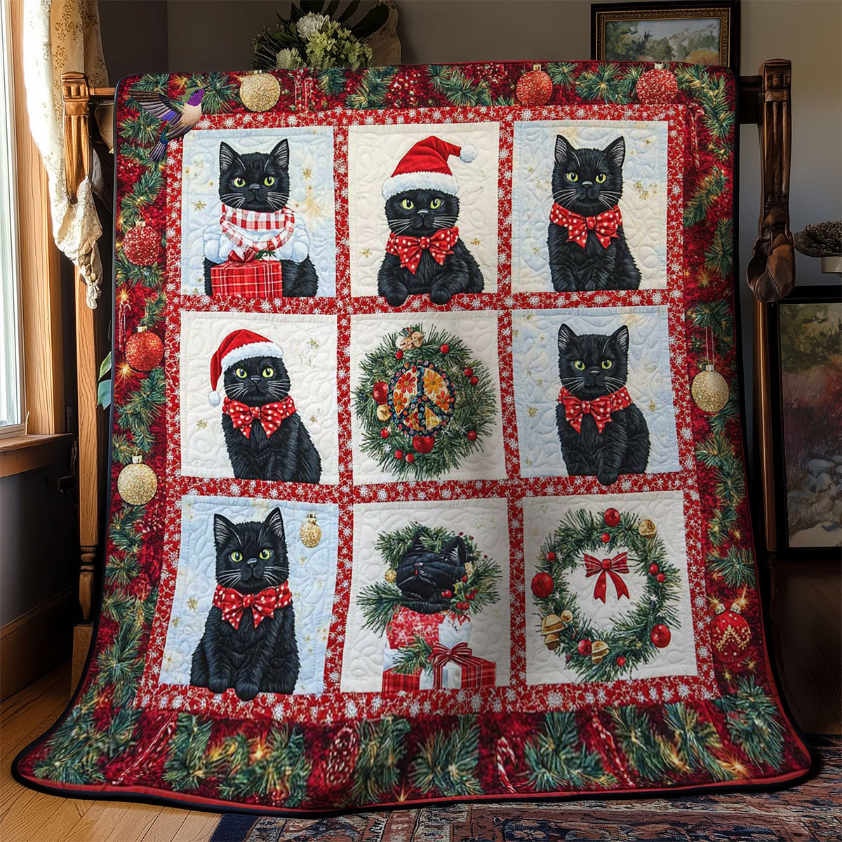 Holly Cat Warmth WN1812005CL Quilt