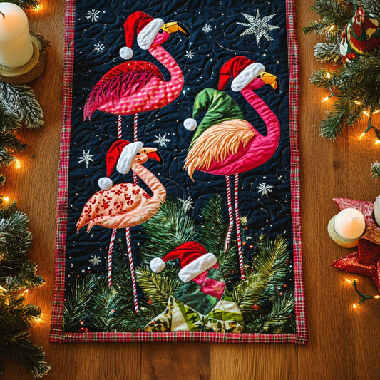 Starry Flamingo Eve WN1107077CL Quilted Table Runner