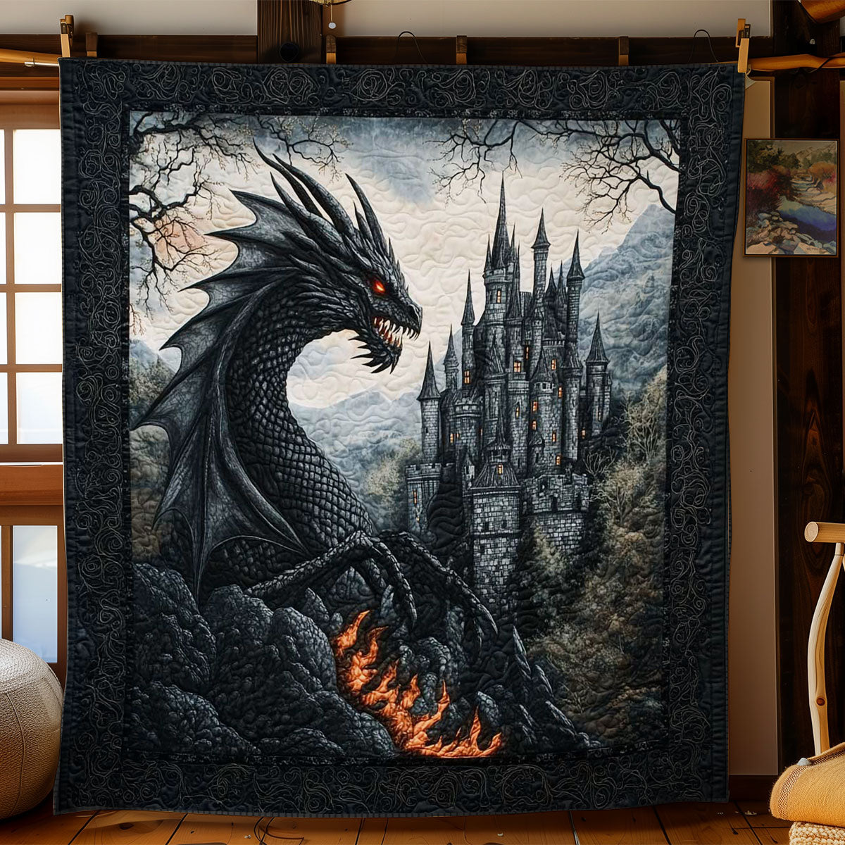 Midnight Dragon WN2612035CL Quilt