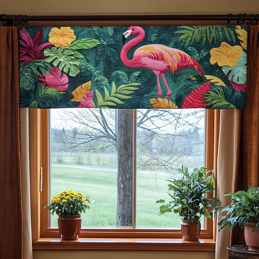 Flamingo Forest WX2205022CL Quilted Valance