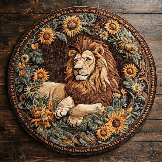 Majestic Lion WN2204037CL Quilted Round Mat