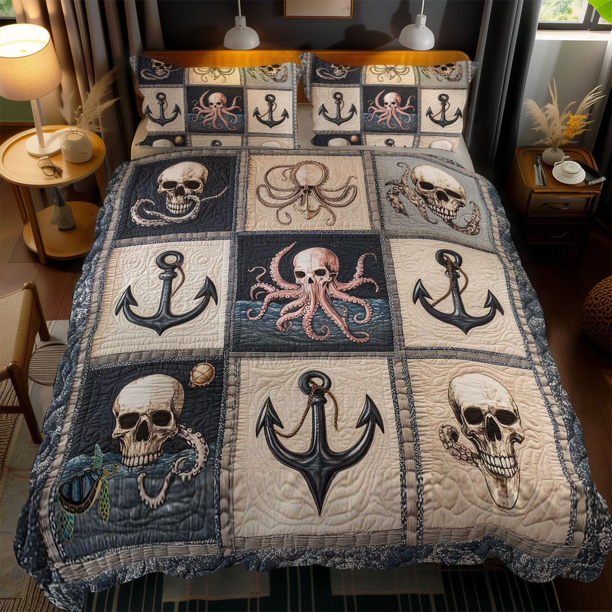 Anchor And Skull WN2311042CL Duvet Cover Set