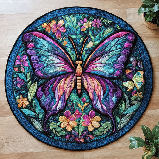 Magic Butterfly CW2205430CL Quilted Round Mat
