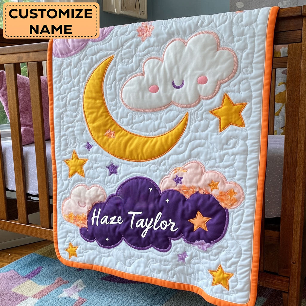 Moonbeam Smile WN3107041CL Personalized Baby Quilt