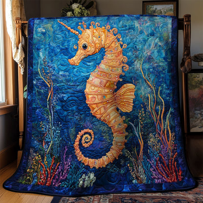 Seahorse In Bloom WN2503125CL Quilt