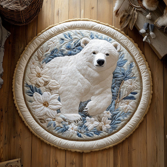 Polar Bloom WY1107014CL Quilted Round Mat