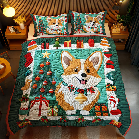 Christmas Corgi WJ1810027CL Duvet Cover Set