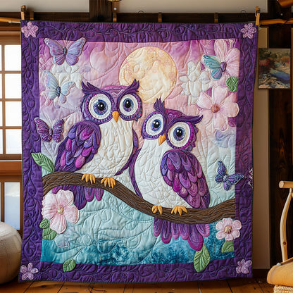 Violet Owl Couple WJ1801025CL Quilt