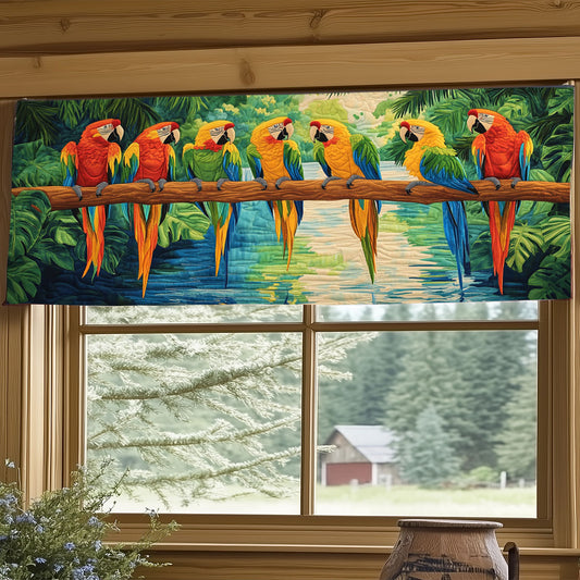 Parrot Paradise WJ1904046CL Quilted Valance