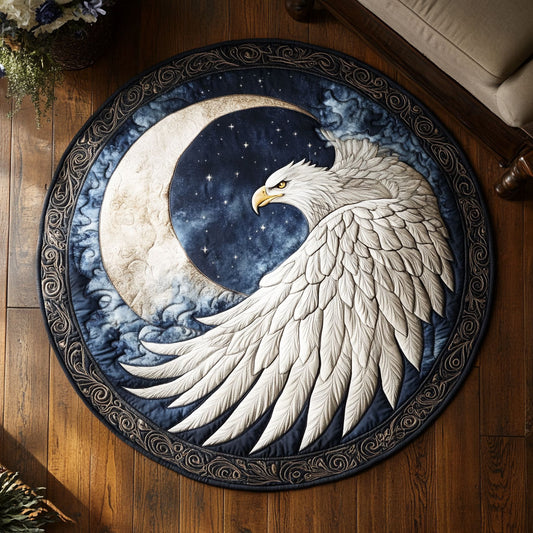 Eagle Moon Night CW0309006CL Quilted Round Mat