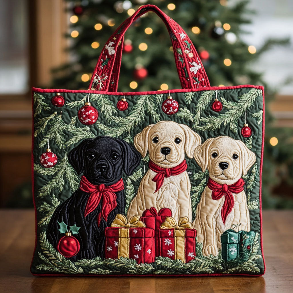 Merry Labrador CW3010020CL Quilted Tote Bag