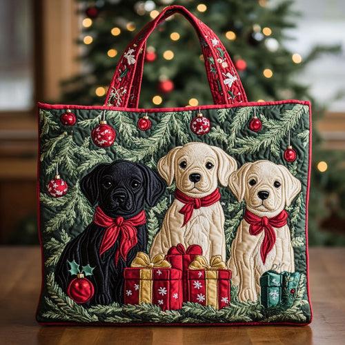 Merry Labrador CW3010020CL Quilted Tote Bag