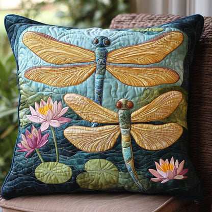 Water Lily Dragonfly WP2502082CL Quilt Pillow Case