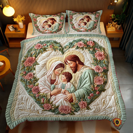 Heart Flower Holy Family WY2612064CL Duvet Cover Set