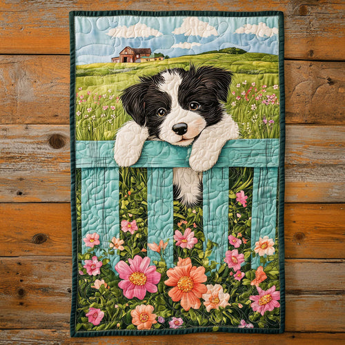 Collie Puppy WJ2504013CL Quilted Table Runner