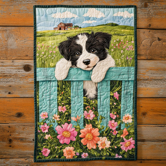Collie Puppy WJ2504013CL Quilted Table Runner