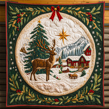 Reindeer Winter Snowglobe XK2509007CL Quilt
