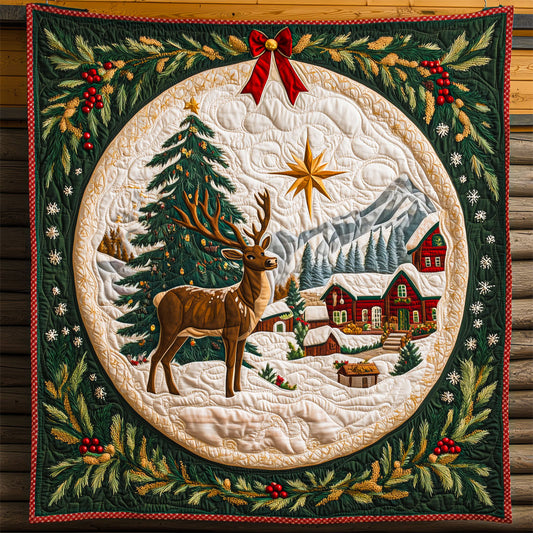 Reindeer Winter Snowglobe XK2509007CL Quilt