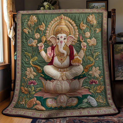 Hinduism Ganesha Sacred WN0503040CL Quilt
