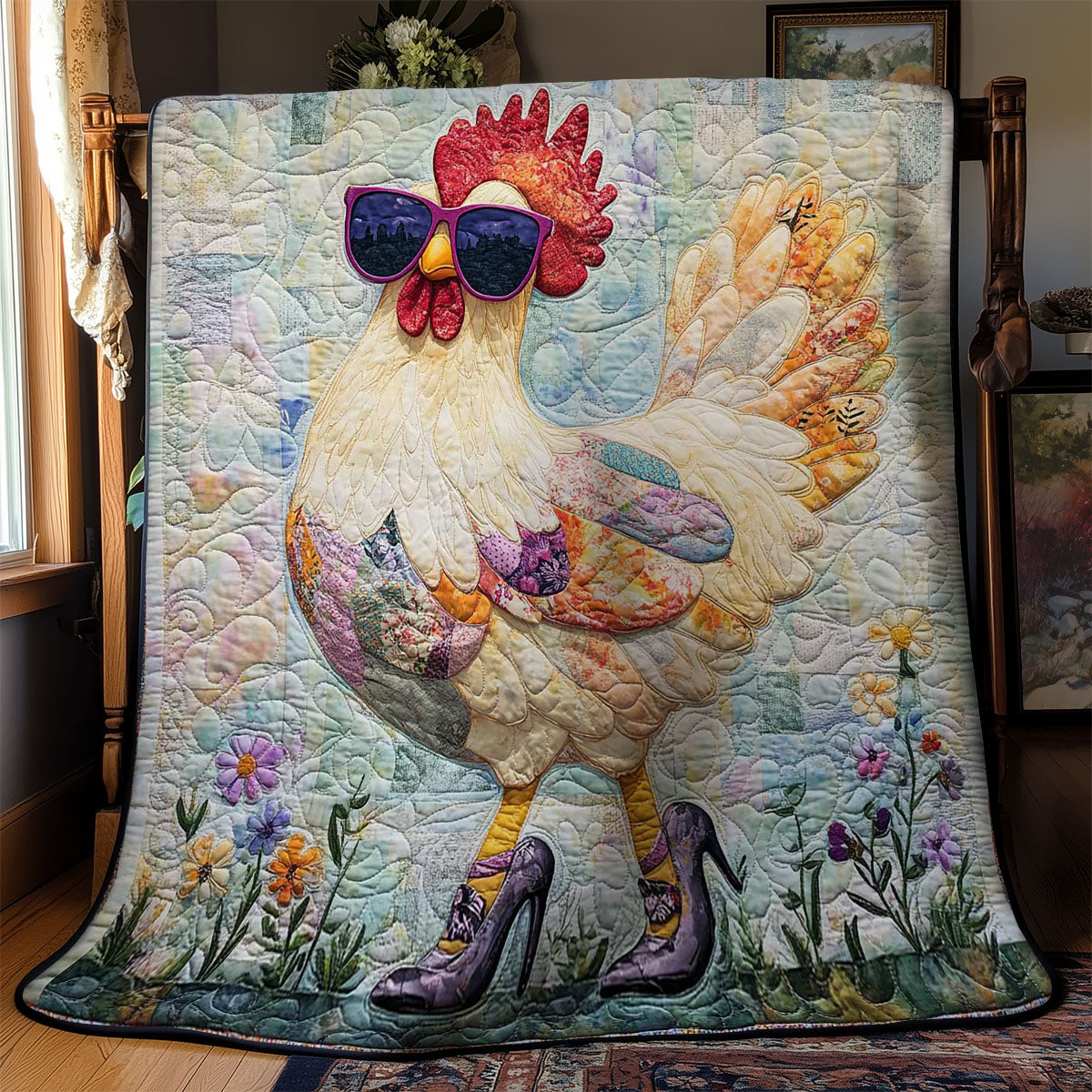 Sassy Chicken WN1303083CL Quilt