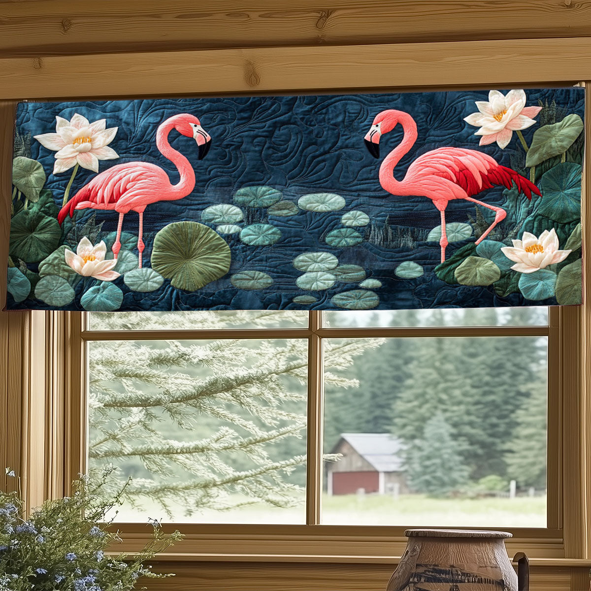 Flamingo WJ2504029CL Quilted Valance