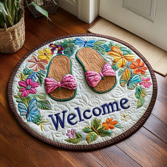 Welcome Entrance CP2205001CL Quilted Round Mat
