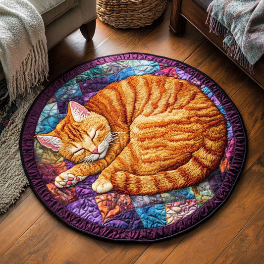 Purrfect Cat WN1903073CL Quilted Round Mat