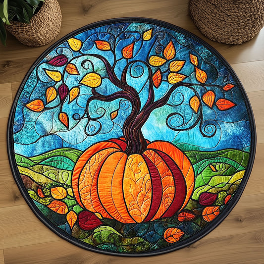 Magical Pumpkin WP2304013CL Quilted Round Mat