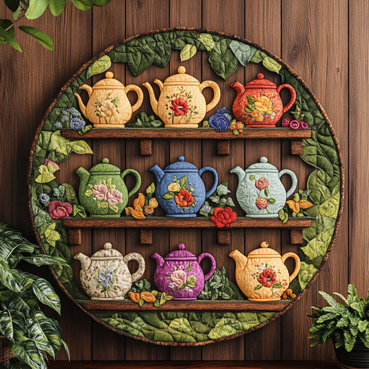 Teapot Hug CM2205001CL Quilted Round Mat