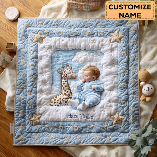 Starry Slumber WN2507070CL Personalized Baby Quilt