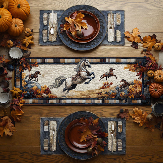 Horse Foal WN1007011CL Quilted Table Runner