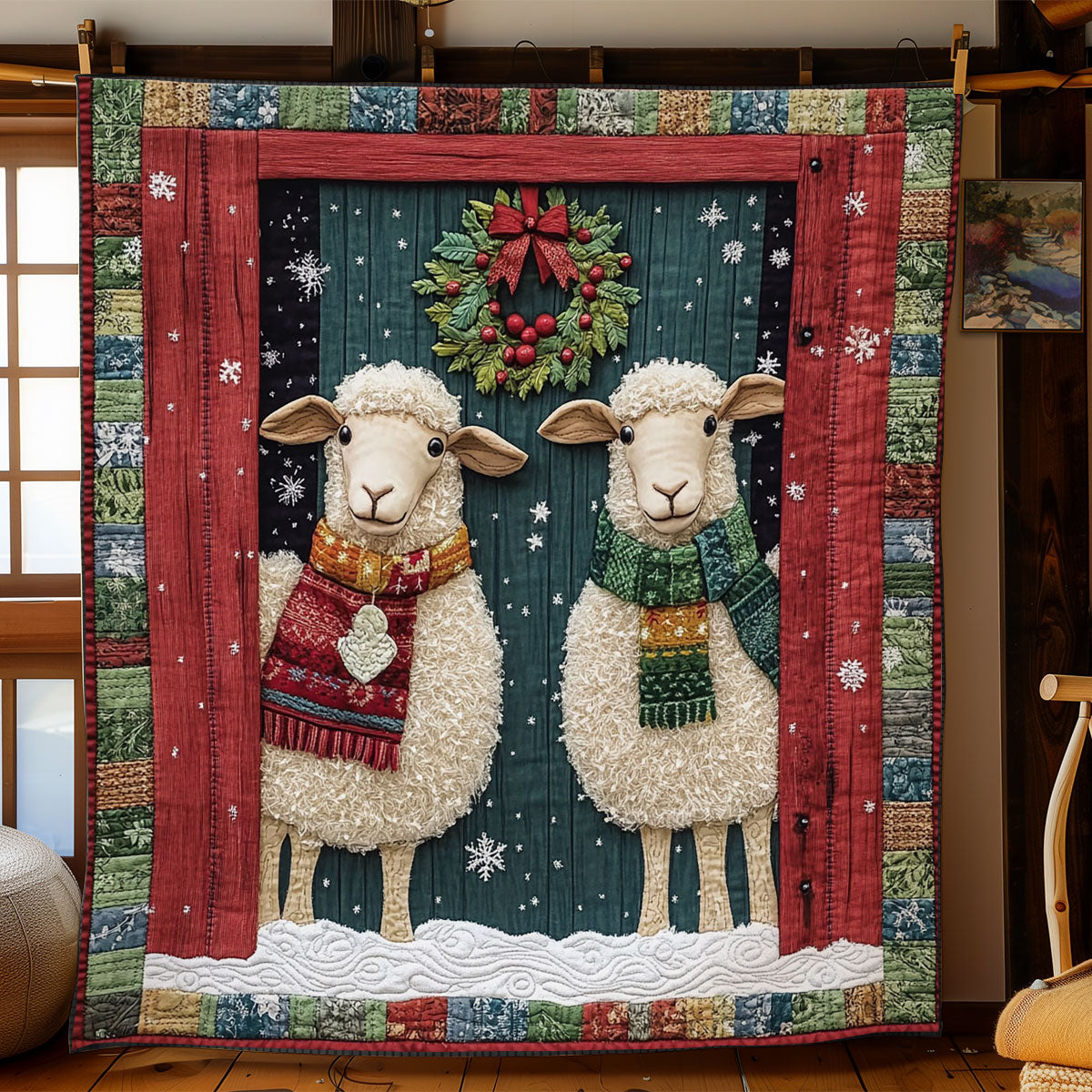 Barn Sheep CP1711025CL Quilt