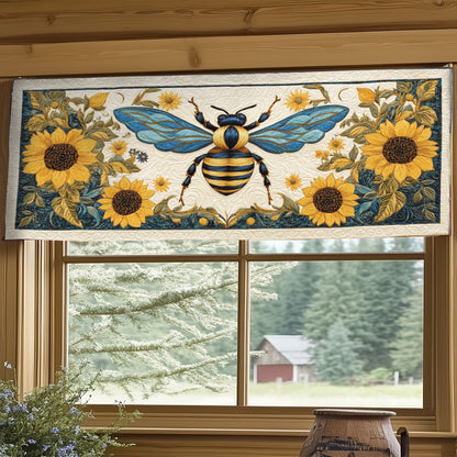 Sunflower Wreath Bee WY0406042CL Quilted Valance