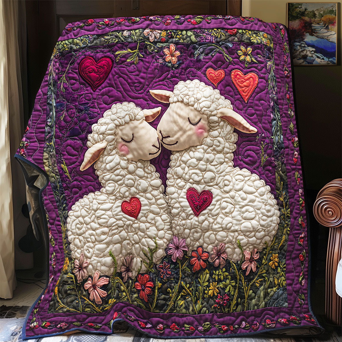 Couple Sheep WY0901022CL Quilt