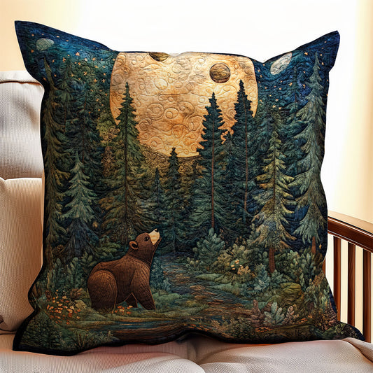 Bear In Forest WX2201097CL Quilt Pillow Case