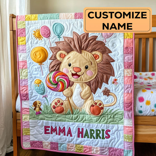Sweet Lion CW2207051CL Personalized Baby Quilt