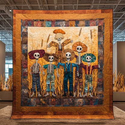 Halloween Skeleton Scarecrow WN2509028CL Quilt