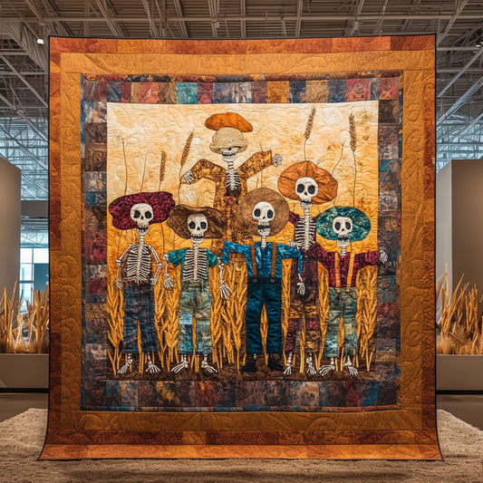 Halloween Skeleton Scarecrow WN2509028CL Quilt