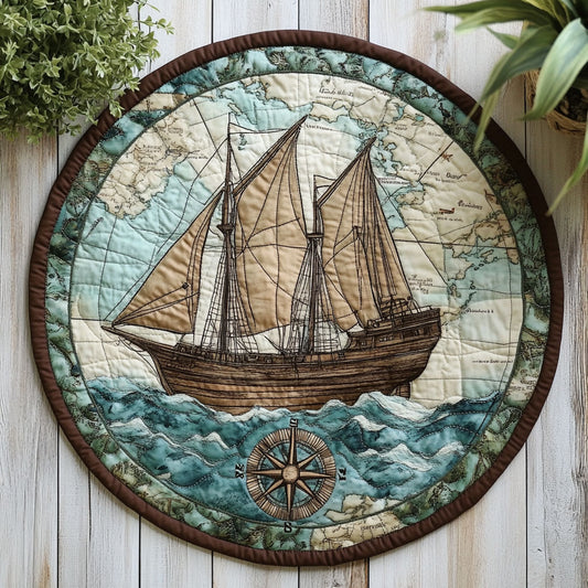 Ocean Drift CW0506034CL Quilted Round Mat