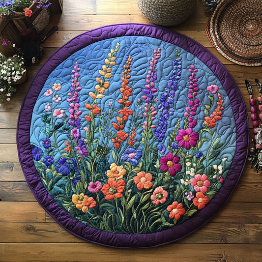 Wildflower Whispers WY2304050CL Quilted Round Mat