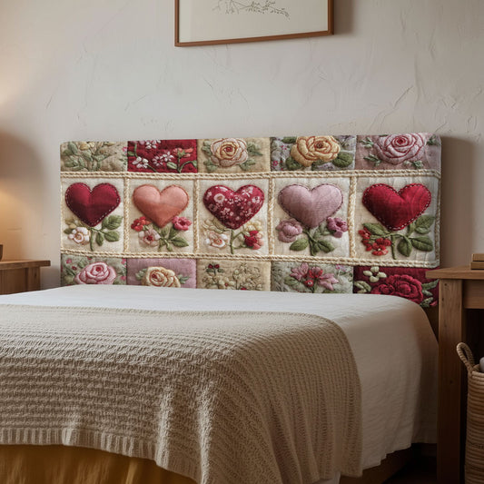 Floral Embrace CP2312018CL Quilted Headboard Slipcover