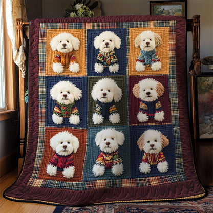 Fluffy Bichon Frise WN1303006CL Quilt