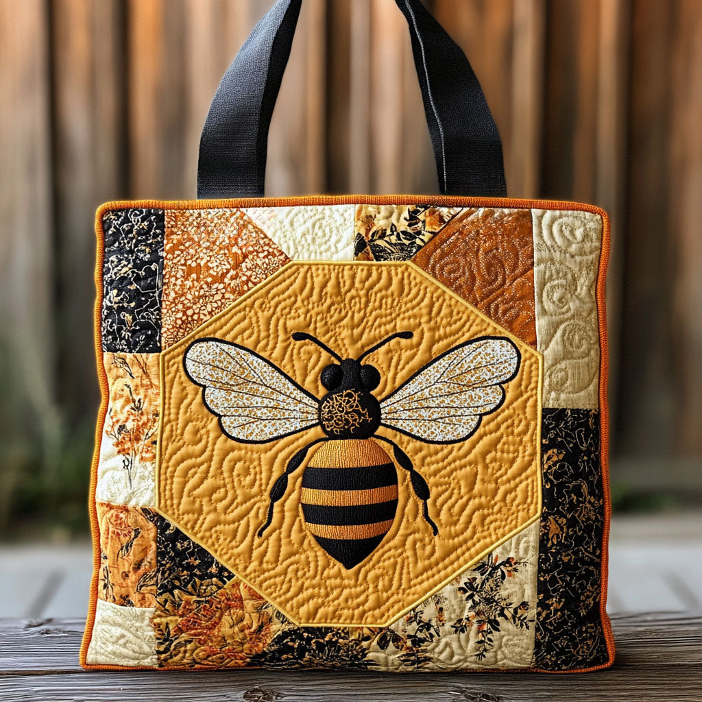 Wildflower Bee WN1511088CL Quilted Tote Bag