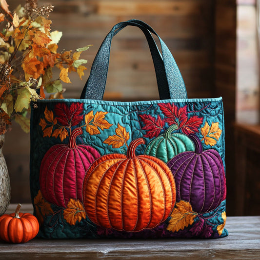 Pumpkin Garden CW3009024CL Quilted Tote Bag