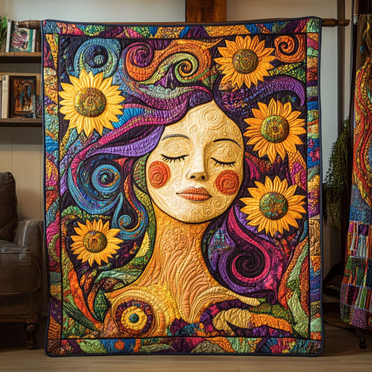 Boho Sunflower Muse WY0307013CL Quilt