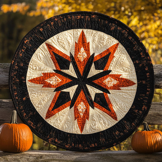 Velvet Mandala Star WN1009042CL Quilted Round Mat
